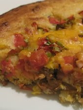 Turkey and Pinto Bean Cornbread Pie: Almost Meatless Potluck Dinner