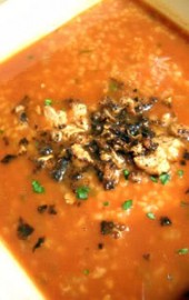 Soup Week 2010: Tomato Bulgur Soup with Crunchy Five-Spice Cauliflower