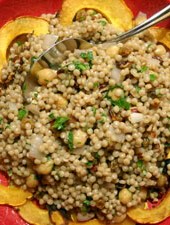 Warm Delicata Squash & Israeli Couscous Salad