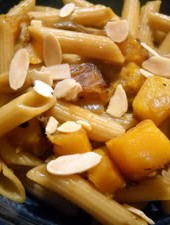 Pasta with Spiced Butternut Squash and Almonds (Weight Watchers PointsPlus)