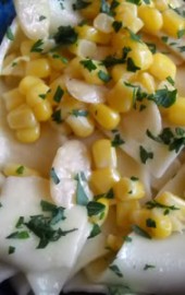 Bribery, Phase II: With a Recipe for Quick Pasta with Browned Butter, Corn & Almonds