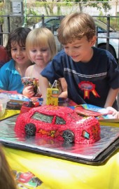 How to Make a Lightning McQueen Cake, Part I (Recipe: Chocolate Chip Cake)