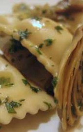 Sometimes You Just Don’t Feel Like Cooking (Artichoke Ravioli with Herb Sauce)