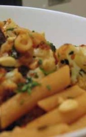 Pasta with Roasted Cauliflower, Figs, and Mint