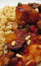 Chicken Puttanesca with Mushrooms