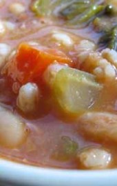 Is My Blog Burning? Farro & White Bean Soup with Escarole