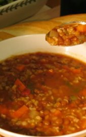 Lentil & Brown Rice Soup