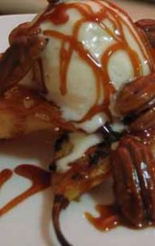 Sugar High Friday: Roasted Pears with Sugar & Spiced Pecans and Poire William Caramel Sauce