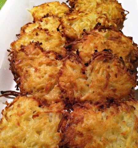 latkes made with less oil