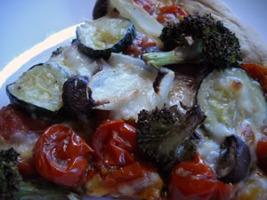 Roasted Vegetable Pizza (with Roasted Tomato Sauce)