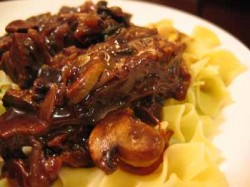 Read more about the article Brisket with Dried Cherries and Crimini Mushrooms