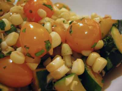 Summer in a Bowl: A Quick Sauté of Corn, Tomato, and Zucchini
