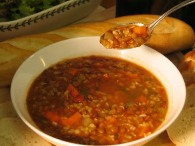 Lentil & Brown Rice Soup