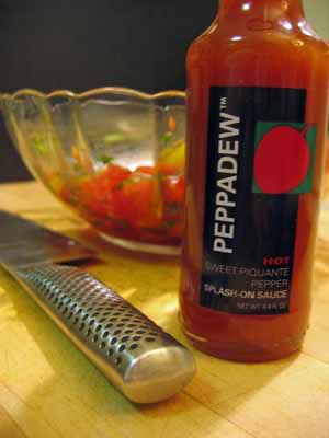 New Product Alert: Peppadew Splash-On Sauce (with recipes for Herb-Crusted Baked Chicken Breasts and Tomato-Peppadew Salsa)