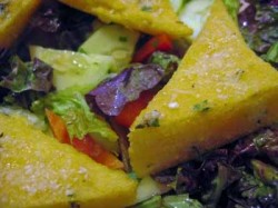 Read more about the article Dangerous, but Versatile: Herbed Polenta Triangles