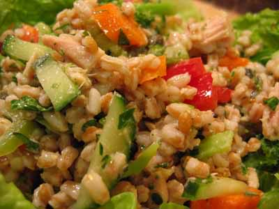 In Which We Atone for Caramel-Coated Sins with Tuna, Farro, and White Bean Salad