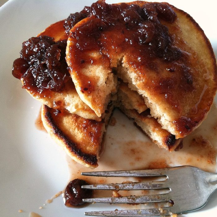 Slow Cooker Cranberry Sauce + Maple Syrup = Breakfast!