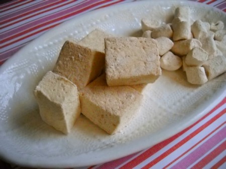 homemade marshmallows, mini and full-sized