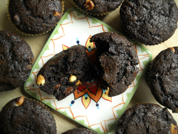 Triple-Chocolate Zucchini Muffins
