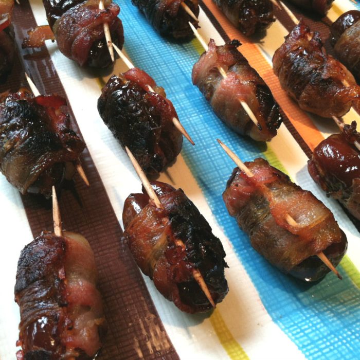 Perfect for Father’s Day? Parmesan-Stuffed Dates Wrapped in Bacon