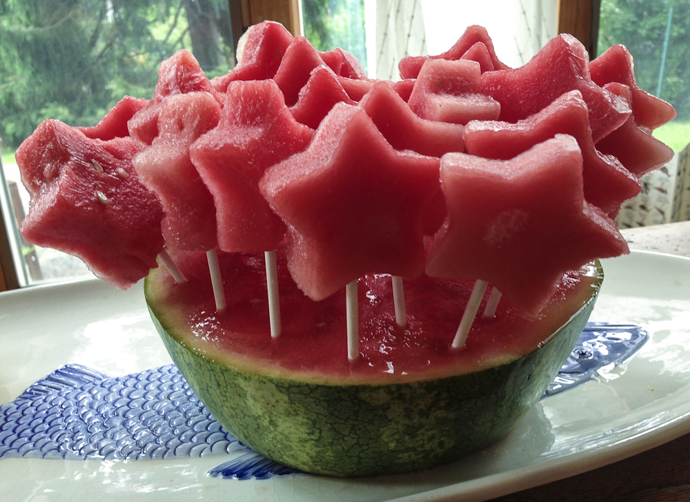 Frozen Watermelon Pop Stars