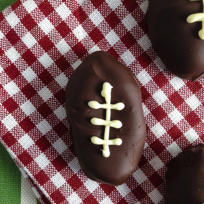 Super Bowl Treat: Cookie Dough Truffle Footballs