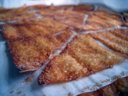 Easy Sweet Treat: Cinnamon Toast Wonton Crisps